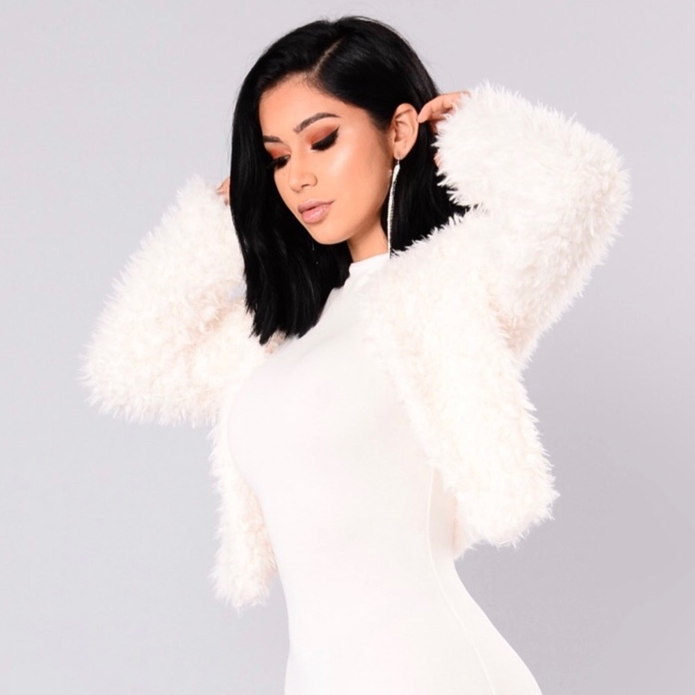 Mary Cropped Jacket Faux Fur Coat